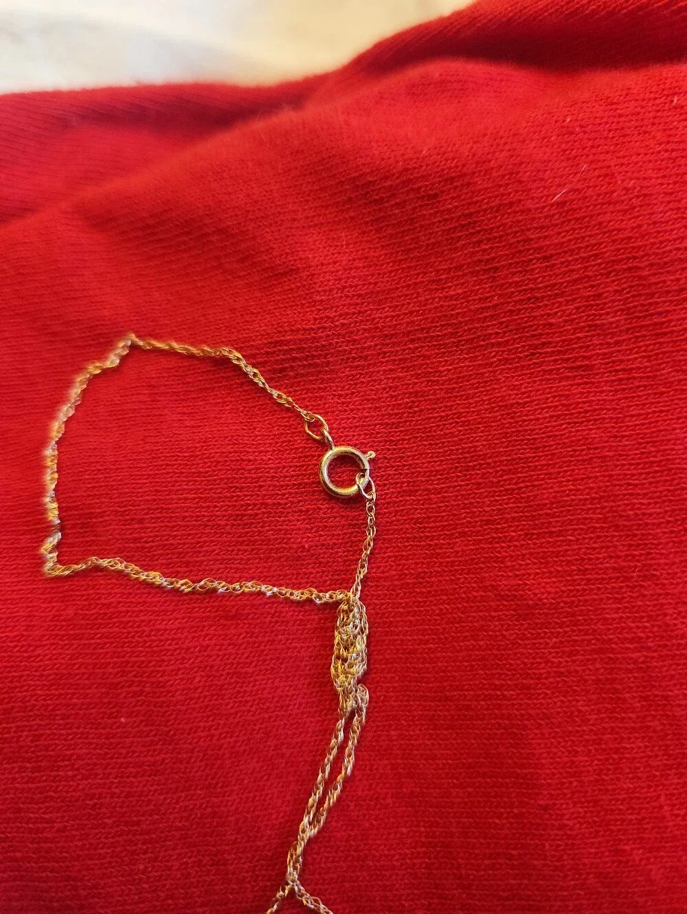 14 Kt Solid YELLOW GOLD NECKLACE That's TANGLED 16" (but poss.18", uncertain!) - Picture 5 of 10
